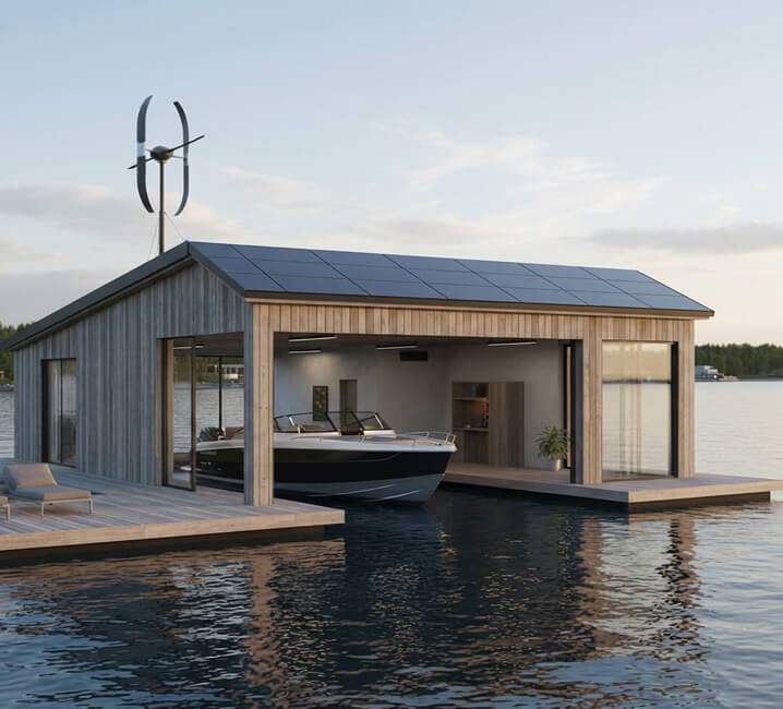 The Modern Power-Generating Boathouse